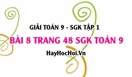 Giải bài 8 trang 48 SGK Toán 9 tập 1